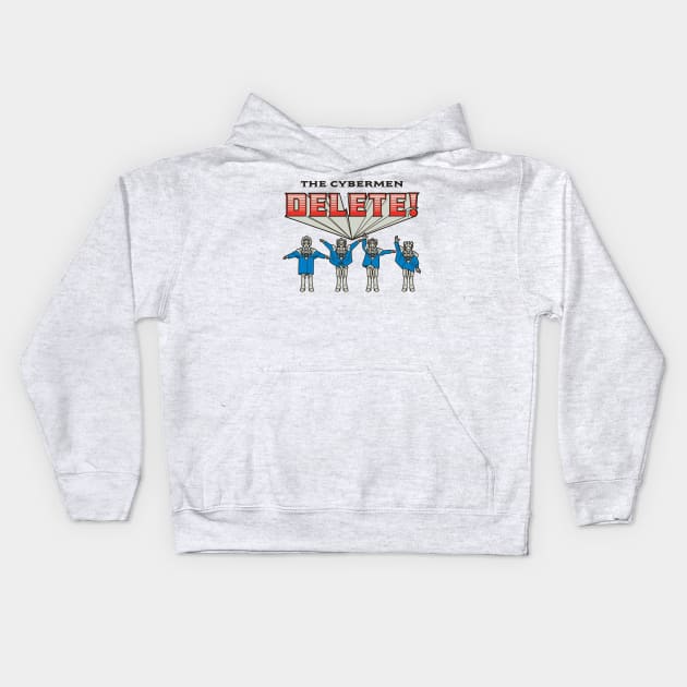 Cyber Beatles Kids Hoodie by raffaus